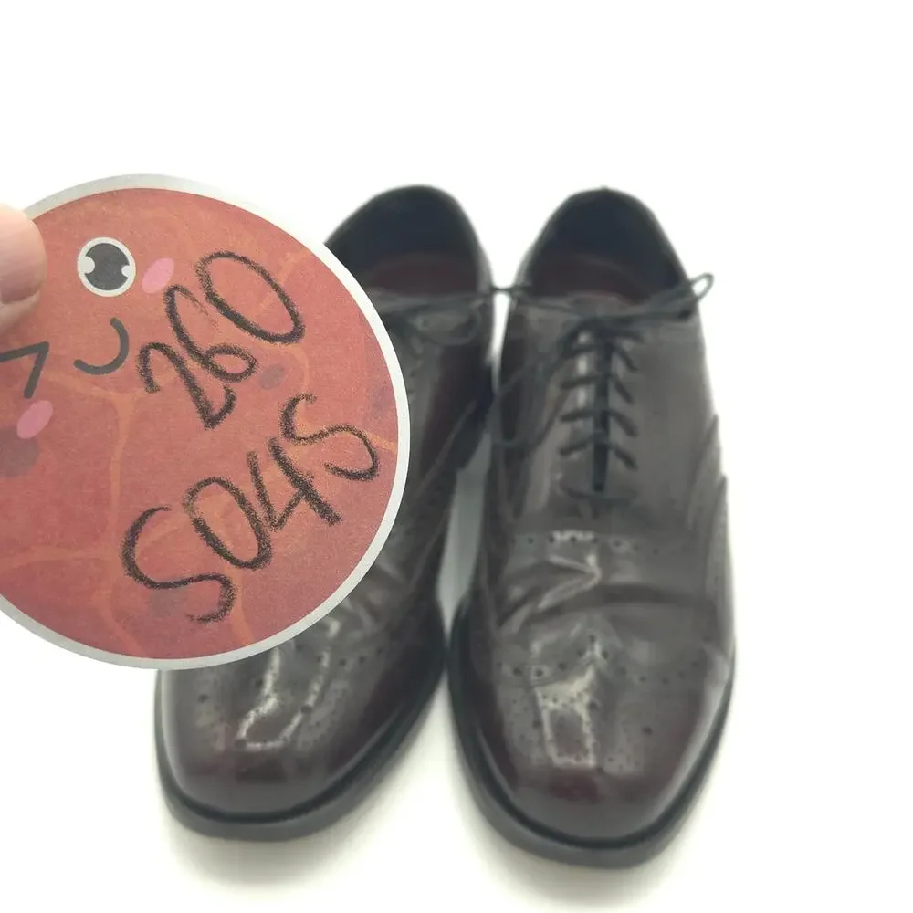 Florsheim Lexington Men's Size 8 Wingtip Oxfords Burgundy Leather